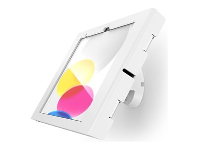 Compulocks iPad 10th-11th (A16) Gen Swell Enclosure Bow Tilting Wall Mount White - Kit de montage (enceinte, support mural basculant) - caméra et capteurs avant/arrière exposés - pour tablette - aluminium - blanc - Taille d'écran : 10.9" - pour Apple 10.9-inch iPad Wi-Fi + Cellular; 10.9-inch iPad Air Wi-Fi, Wi-Fi + Cellular