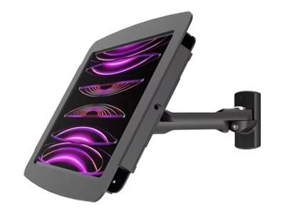 Compulocks iPad Pro 11" (1-4th Gen) Bras oscillant Articulé pivotant et boîtier Space - Boîtier - Anti-vol - pour tablette - verrouillable - aluminium de haute qualité - noir - Taille d'écran : 11" - montable sur mur, montable en surface, dessus de comptoir - pour Apple 11-inch iPad Pro (1ère génération, 2e génération, 3ème génération, 4ème génération)
