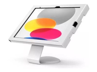 Compulocks iPad 10th-11th (A16) Gen Swell Enclosure Core Counter Stand or Wall Mount White - Pied - pour tablette - boîtier à bascule - verrouillable - métal - blanc - Taille d'écran : 10.9" - compteur, montable sur mur - pour Apple 10.9-inch iPad Wi-Fi, Wi-Fi + Cellular