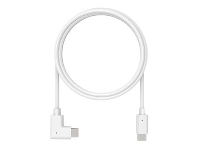 Compulocks Câble USB-C vers USB-C de charge et de données de 6 pieds à angle droit de 90 degrés blanc - Câble USB - USB-C (M) droit pour USB-C (M) à angle droit - 1.83 m - blanc - pour Compulocks BrandMe, Space Flex, Space Kiosk, Space Rail, Space Reach, Space Rise