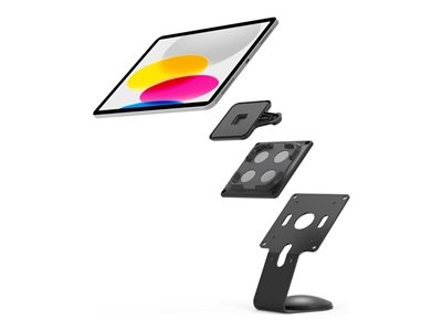 Compulocks Support de comptoir à noyau magnétique pour tablette universelle ou support mural Noir - Kit de montage (pied) - angle de vision de 45° - pour tablette - universel - acier - noir - Interface de montage : 100 x 100 mm - montable sur mur, compteur