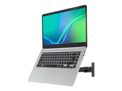 Compulocks Bras oscillant Articulé pivotant et support tablete invisible universal - Kit de montage (bras de montage) - pour ordinateur portable - noir - Interface de montage : 100 x 100 mm - montable sur mur