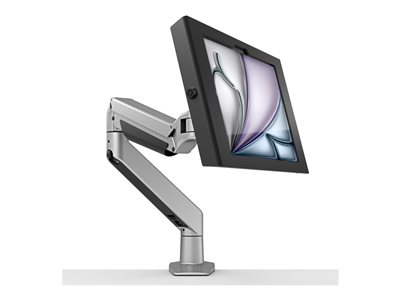 Compulocks iPad Air M2 &amp; M3 11", Apex Enclosure Reach Articulating Arm - Kit de montage (enceinte, bras articulé) - pour tablette - verrouillable - aluminium de haute qualité, cadre en métal - noir, argent - Taille d'écran : 11" - montrable sur bureau, montable sur mur - pour Apple 11-inch iPad Air (M2, M3)
