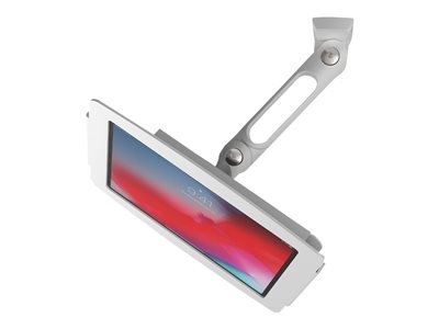 Compulocks iPad 10.2" Bras oscillant Articulé pivotant et boîtier Space - Boîtier - Anti-vol - pour tablette - verrouillable - aluminium de haute qualité - blanc - Taille d'écran : 10.2" - montable sur mur, montable en surface, dessus de comptoir - pour Apple 10.2-inch iPad (7ème génération, 8ème génération, 9ème génération)