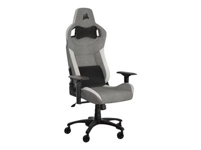 CORSAIR T3 RUSH - Chaise de jeu - accoudoirs - en T - inclinaison - tissu - blanc grisé