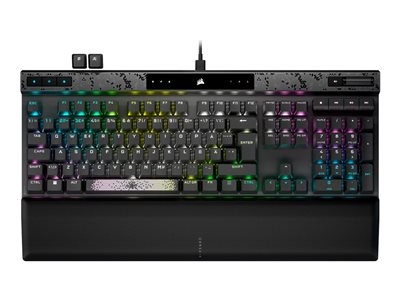 CORSAIR K70 MAX RGB - Clavier - backlit - USB-C - QWERTY - US - commutateur : CORSAIR MGX - gris acier
