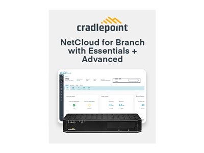 Cradlepoint NetCloud Enterprise Branch Essentials + Advanced Package - Licence d'abonnement (1 an) + 24x7 Support - Mondial - avec E300-C18B