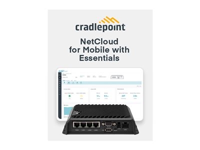 Cradlepoint R1900-5GB - Routeur sans fil - WWAN commutateur 4 ports - 1GbE - Wi-Fi 6 - Bi-bande - 5G - avec 3 ans de plan NetCloud Mobile Performance Essentials