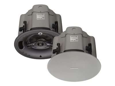 Crestron Saros ICE6T - Haut-parleur - pour système d'assistant personnel - 125 Watt - 2 voies - coaxial - blanc texturé (couleur de la grille - blanc texturé)