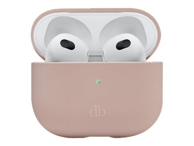 dbramante1928 Costa Rica - Étui pour écouteurs sans fil - plastique recyclé, silicone - sable rose - pour Apple AirPods (3ème génération)