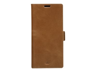 dbramante1928 Copenhagen Slim - Étui à rabat pour téléphone portable - cuir pleine fleur - brun clair - pour Samsung Galaxy S22 Ultra