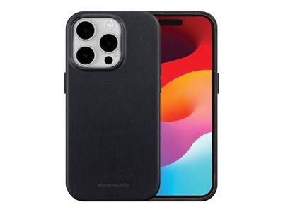 dbramante1928 Roskilde - Coque de protection pour téléphone portable - compatibilité avec MagSafe - cuir pleine fleur - noir - pour Apple iPhone 15 Pro Max