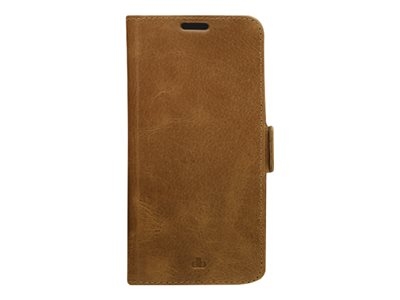 dbramante1928 Copenhagen Slim - Étui à rabat pour téléphone portable - cuir pleine fleur - brun clair - pour Samsung Galaxy S22
