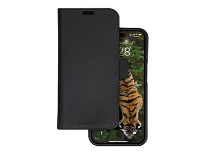 dbramante1928 Lynge - Étui à rabat pour téléphone portable - cuir pleine fleur - noir - pour Apple iPhone 15 Pro Max