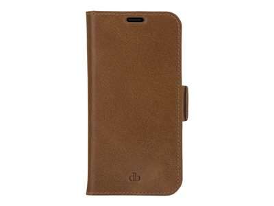 dbramante1928 Copenhagen Slim - Étui à rabat pour téléphone portable - cuir pleine fleur - brun clair - pour Apple iPhone 13