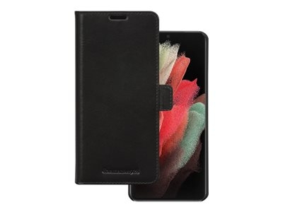 dbramante1928 Lynge - Étui à rabat pour téléphone portable - cuir pleine fleur - noir - pour Samsung Galaxy S21 Ultra 5G