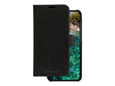 dbramante1928 Lynge - Étui à rabat pour téléphone portable - cuir durable pleine fleur grainé - noir - pour Samsung Galaxy S23+