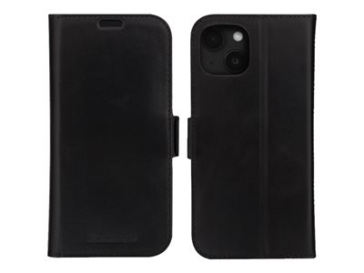 dbramante1928 Copenhagen - Étui à rabat pour téléphone portable - cuir pleine fleur - noir - pour Apple iPhone 15 Plus