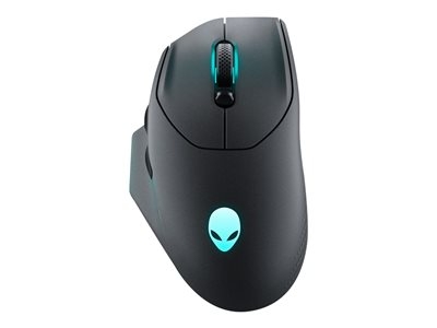 Alienware AW620M - Souris - pour droitiers - optique - 7 boutons - filaire, sans fil - USB, 2.4 GHz - Dark Side of the Moon (Noir) - Pour la vente au détail - boîte