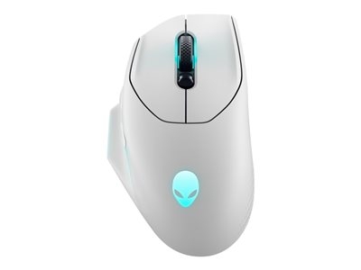 Alienware AW620M - Souris - pour droitiers - optique - 7 boutons - filaire, sans fil - USB, 2.4 GHz - lunar light - Pour la vente au détail - boîte