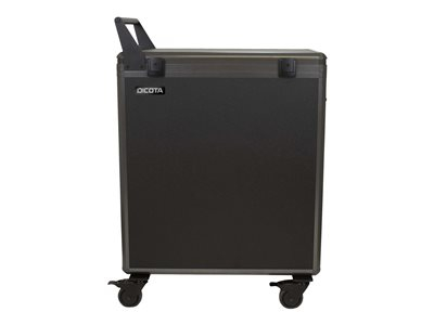 DICOTA - Chariot (support uniquement) - robuste - pour 20 tablettes / notebooks - verrouillable - aluminium (boîtier) - argent - sortie : CA 230 V