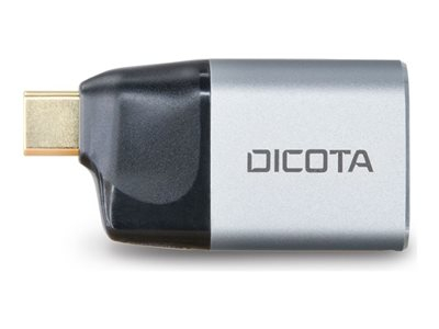 DICOTA - Adaptateur vidéo - USB-C (M) pour DisplayPort (F) - Alimentation USB (100 W) - argent
