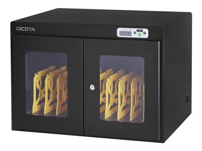 DICOTA - Meuble de rangement - pour 10 ordinateurs portables / tablettes - verrouillable - plastique, acier - noir - sortie : DC 5 - 20 V
