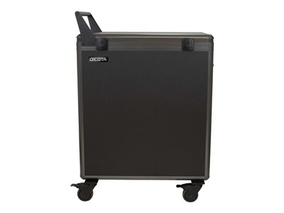 DICOTA - Chariot (charger et sécuriser) - pour 14 ordinateurs portables - verrouillable - aluminium, conpearl - argent - Taille d'écran : 16"