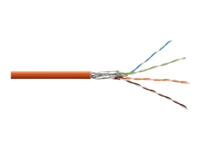 DIGITUS - Câble en vrac - 500 m - SFTP, PiMF - CAT 7 - sans halogène, solide - orange, RAL 2000