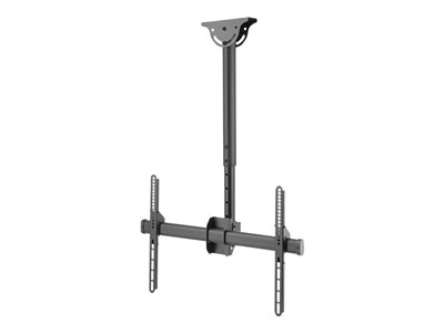 DIGITUS DA-90421 - Kit de montage (système de montage au plafond, pôle télescopique, support de montage VESA) - pour écran LCD / écran LCD incurvé - acier - noir - Taille d'écran : 37"-70"