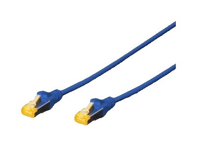 DIGITUS - Cordon de raccordement - RJ-45 (M) pour RJ-45 (M) - 3 m - SFTP - CAT 6a - démarré, sans halogène, sans crochet - bleu
