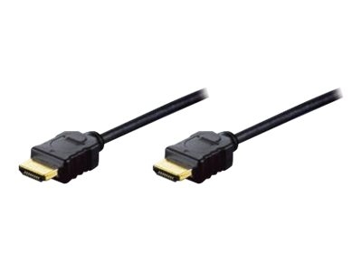 ASSMANN - Câble HDMI avec Ethernet - HDMI mâle pour HDMI mâle - 2 m - triple blindage - noir