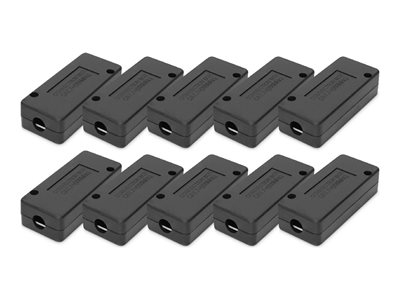 DIGITUS - Boîtier de raccordement de câbles - montrable encastrable, montable en surface - CAT 7 - blindé (pack de 10)