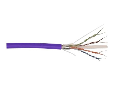 DIGITUS - Câble en vrac - 305 m - paire torsadée écrantée (F/UTP) - CAT 6 - sans halogène, solide - violet