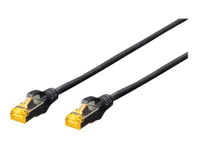 DIGITUS Professional - Cordon de raccordement - RJ-45 (M) pour RJ-45 (M) - 50 cm - SFTP - CAT 6a - sans halogène - noir