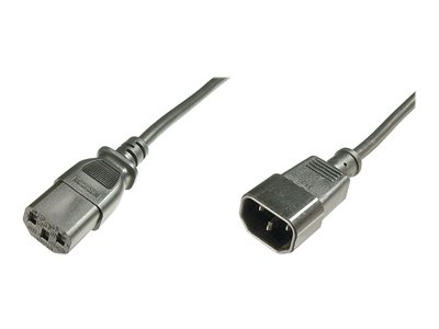 ASSMANN - Rallonge de câble d'alimentation - IEC 60320 C14 pour power IEC 60320 C13 - 1.8 m - noir
