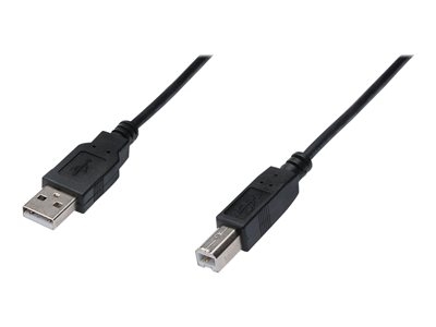 ASSMANN - Câble USB - USB type B (M) pour USB (M) - USB 2.0 - 3 m - moulé - noir