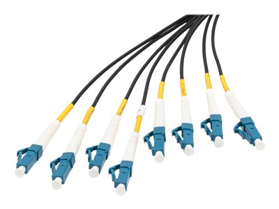 DIGITUS - Câble éclaté - mode unique LC/UPC (P) pour mode unique LC/UPC (P) - 100 m - fibre optique - 9 / 125 micromètres - G.657.A1/OS2 - sans halogène, intérieur/extérieur - noir