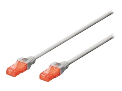 DIGITUS Professional - Cordon de raccordement - RJ-45 (M) pour RJ-45 (M) - 2 m - UTP - CAT 6e - démarré, sans crochet - rouge