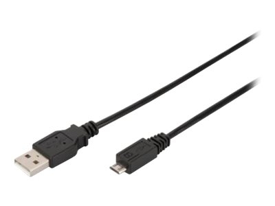ASSMANN - Câble USB - USB (M) pour Micro-USB de type B (M) - USB 2.0 - 1.8 m - moulé - noir