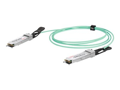 DIGITUS - Câble d'attache directe 100GBase - QSFP28 pour QSFP28 - 1 m - fibre optique - duplex - SFF-8431/SFF-8432 - Active Optical Cable (AOC)