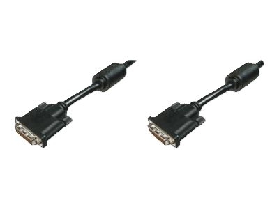 ASSMANN - Câble DVI - liaison double - DVI-D (M) pour DVI-D (M) - 10 m - moulé, vis moletées - noir