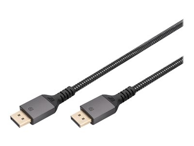 DIGITUS - Câble DisplayPort - DisplayPort (M) pour DisplayPort (M) - DisplayPort 1.4 - 3 m - support 4K 120 Hz - noir