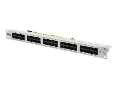 DIGITUS CAT 3 ISDN - Tableau de connexions - montable sur rack - CAT 3 - RJ-45 X 50 - gris, RAL 7035 - 1U - 19"