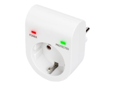 DIGITUS Professional DN-95400 - Protection contre les surtensions - CA 230 V - 3500 Watt - connecteurs de sortie : 1 - blanc