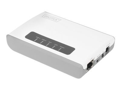 DIGITUS - Serveur de périphérique sans fil - 2 ports - 100Mb LAN, USB 2.0 - Wi-Fi - 2.4 GHz