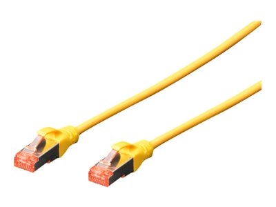 DIGITUS Professional - Cordon de raccordement - RJ-45 (M) pour RJ-45 (M) - 3 m - SFTP, PiMF - CAT 6 - IEEE 802.3 - démarré, sans halogène, sans crochet, bloqué - jaune (pack de 10)
