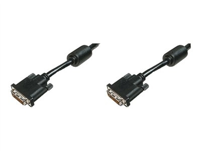 ASSMANN - Câble DVI - liaison double - DVI-D (M) pour DVI-D (M) - 2 m - moulé - noir