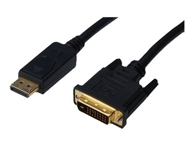 DIGITUS - Câble DisplayPort - liaison double - DisplayPort (M) pour DVI-D (M) - 2 m - moulé, vis moletées - noir