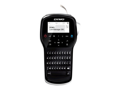 DYMO LabelMANAGER 280 - Kit - étiqueteuse - Noir et blanc - transfert thermique - Rouleau (1,2 cm) - 180 dpi - jusqu'à 15 mm/sec - USB - outil de coupe